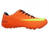 Chuteira Society Nike Mercurial Laranja e Amarelo MOD:11159